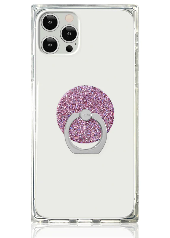 Pink Glitter Adhesive Phone Ring Stand - Image 2