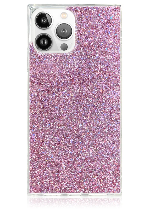 SQUARE® Pink Glitter iPhone Case - Image 13