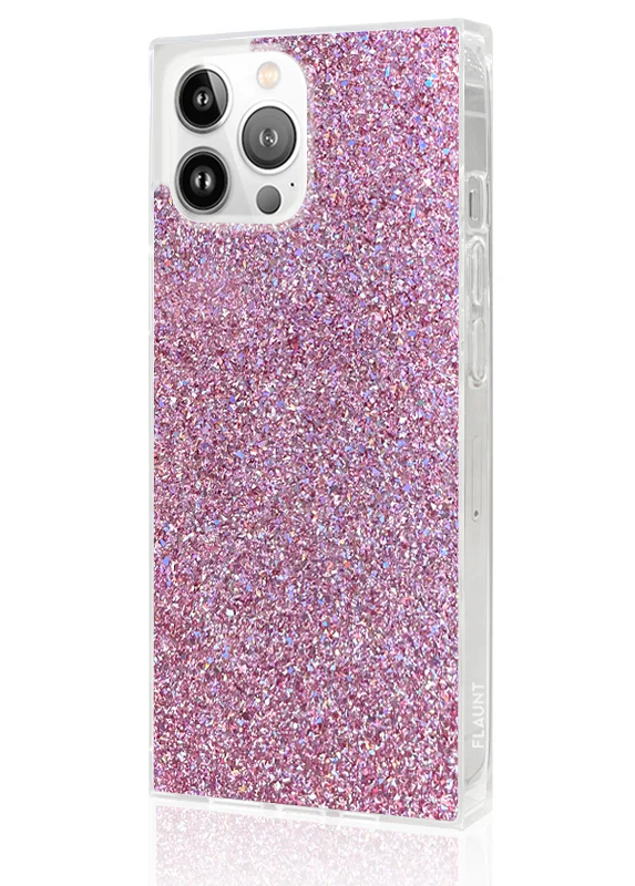 SQUARE® Pink Glitter iPhone Case - Image 14