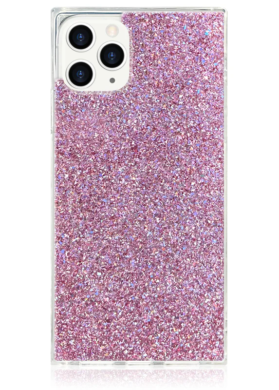 SQUARE® Pink Glitter iPhone Case - Image 19