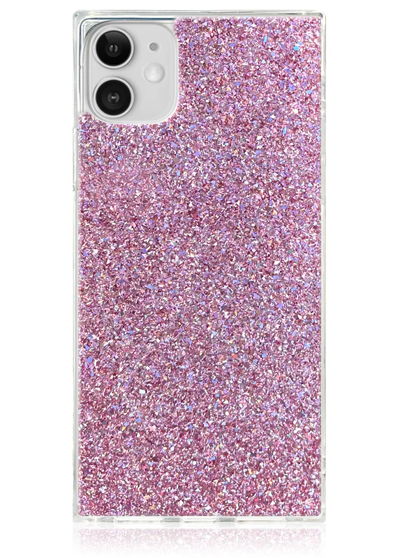 SQUARE® Pink Glitter iPhone Case - Image 23