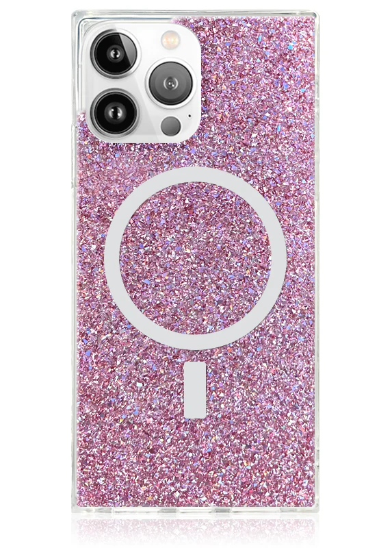 SQUARE® Pink Glitter iPhone Case - Image 27