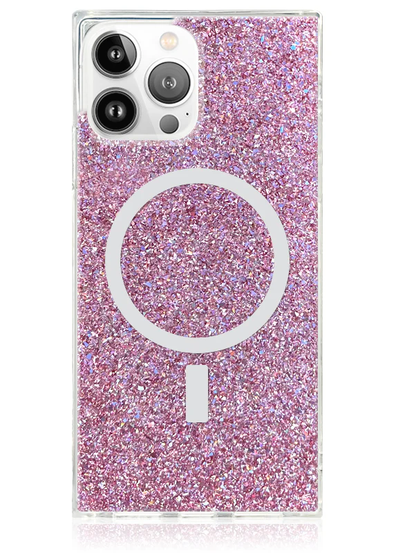 SQUARE® Pink Glitter iPhone Case - Image 33
