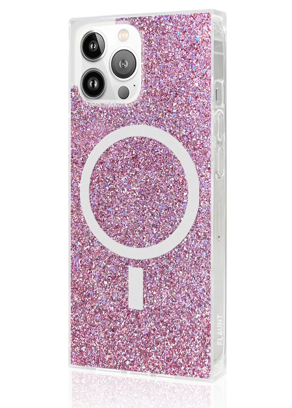 SQUARE® Pink Glitter iPhone Case - Image 36