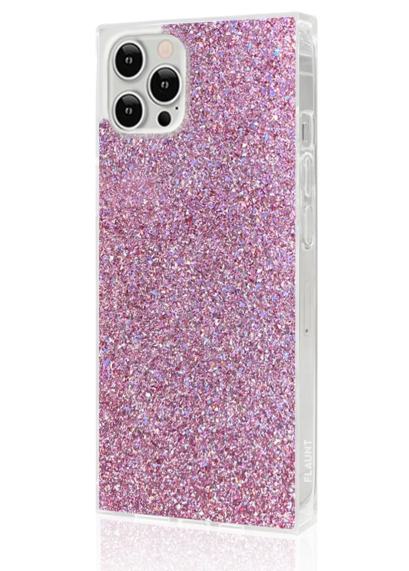 SQUARE® Pink Glitter iPhone Case - Image 4