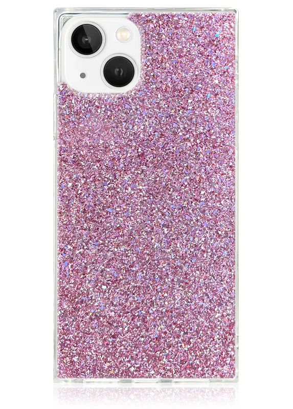 SQUARE® Pink Glitter iPhone Case - Image 9