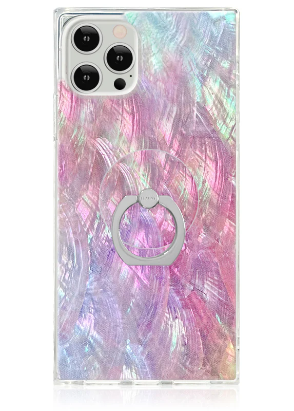 Pink Mother of Pearl Adhesive Phone Ring Stand - Image 3
