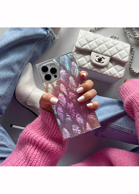 SQUARE® Pink Mother of Pearl iPhone Case - Image 90
