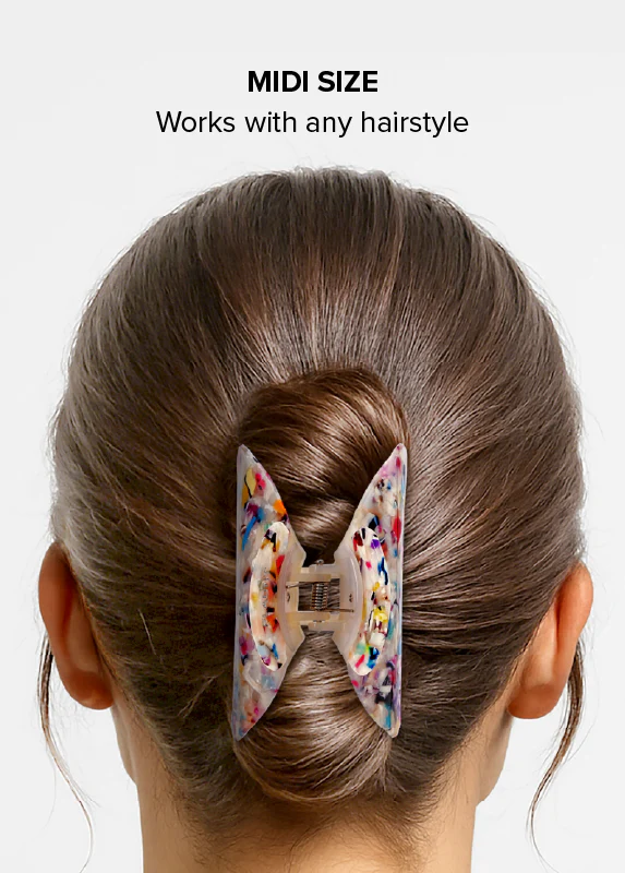 Rainbow Confetti Tortoise Shell Claw Clip - Image 5