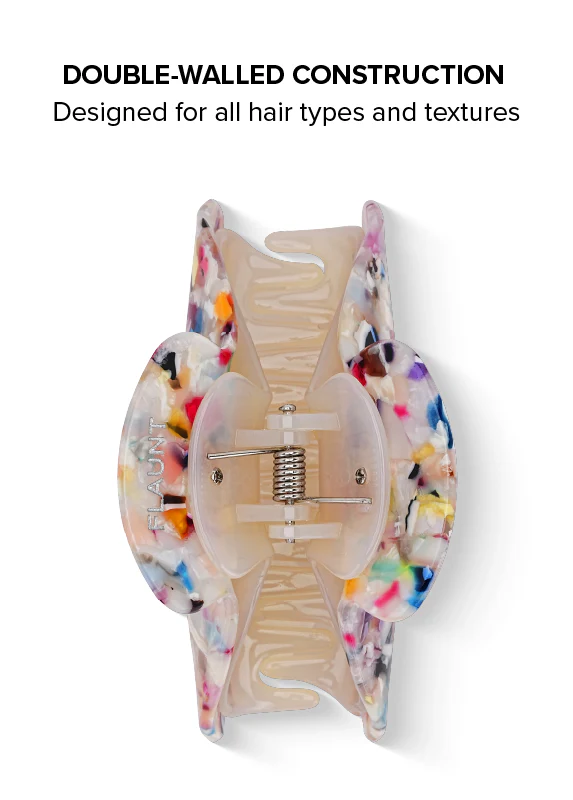 Rainbow Confetti Tortoise Shell Claw Clip - Image 6