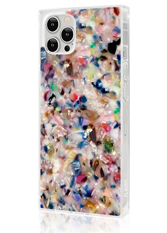 SQUARE® Rainbow Confetti Tortoise Shell iPhone Case - Image 34