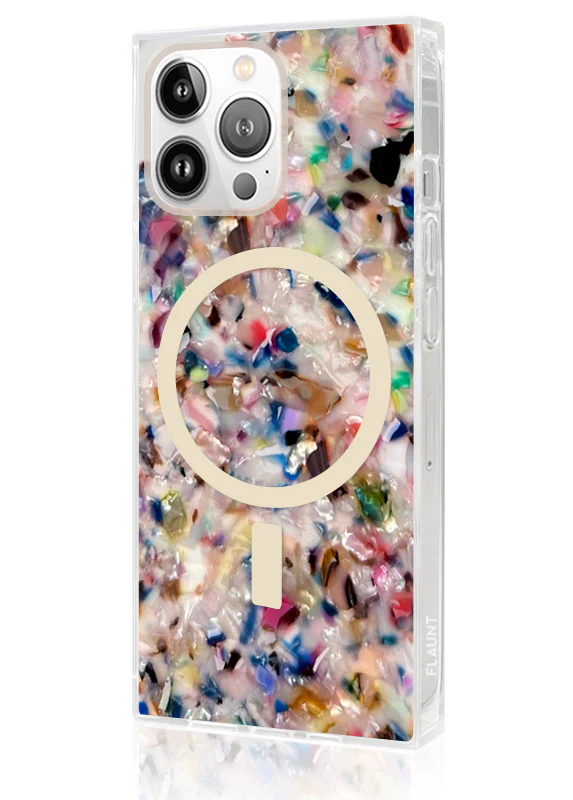 SQUARE® Rainbow Confetti Tortoise Shell iPhone Case - Image 40