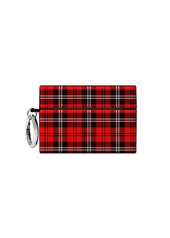 SQUARE® Red Plaid AirPods Case - Image 11