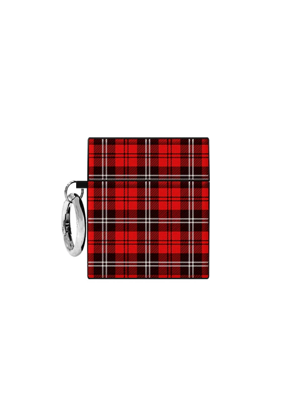 SQUARE® Red Plaid AirPods Case - Image 6