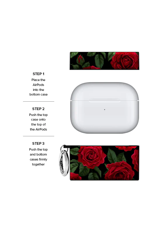 SQUARE® Rose Print AirPods Case - Image 15