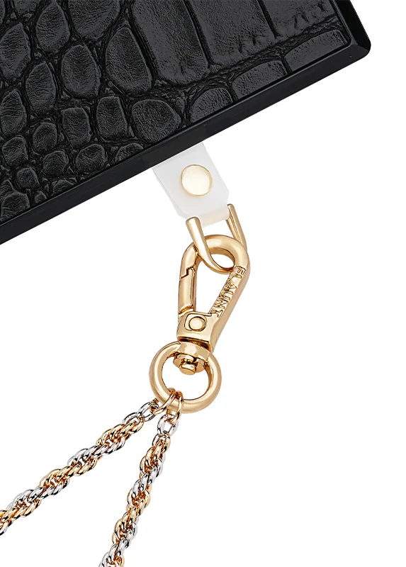 Two-Tone Gold & Silver Rope Chain Phone Charm - Image 3