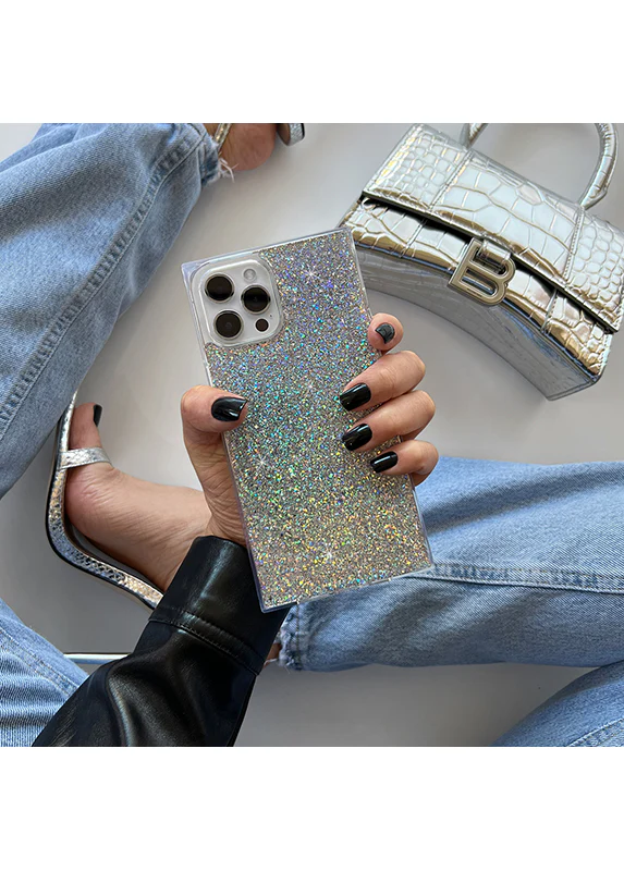 SQUARE® Silver Glitter Galaxy Case - Image 30