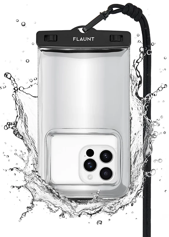 Silver Metallic Waterproof Phone Pouch