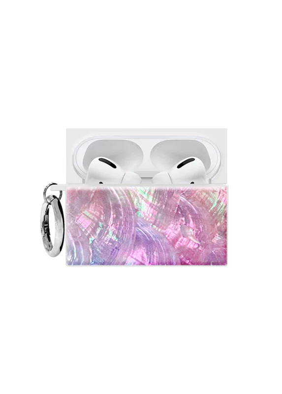 SQUARE® Pink Mother of Pearl AirPods Case - Image 2