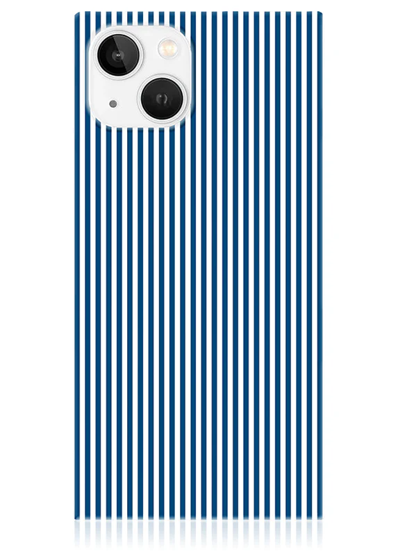 SQUARE® Blue & White Oxford Stripe iPhone Case - Image 33