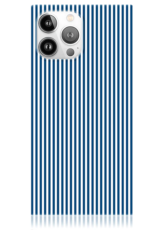 SQUARE® Blue & White Oxford Stripe iPhone Case - Image 37