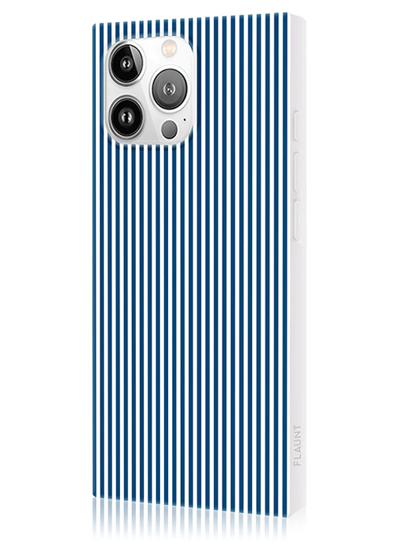 SQUARE® Blue & White Oxford Stripe iPhone Case - Image 4