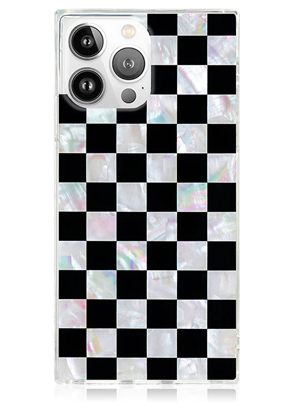 SQUARE® Checkered Mother of Pearl iPhone Case - Image 3