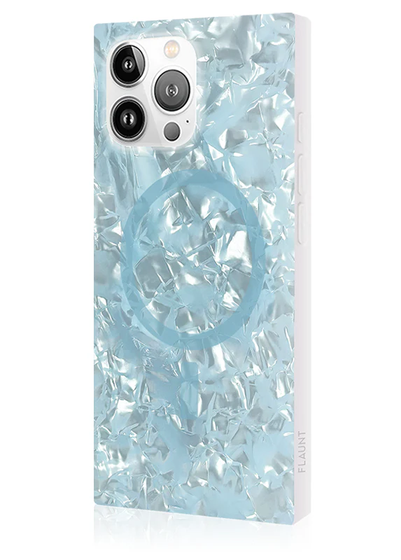 SQUARE® Icy Blue Pearl iPhone Case - Image 10