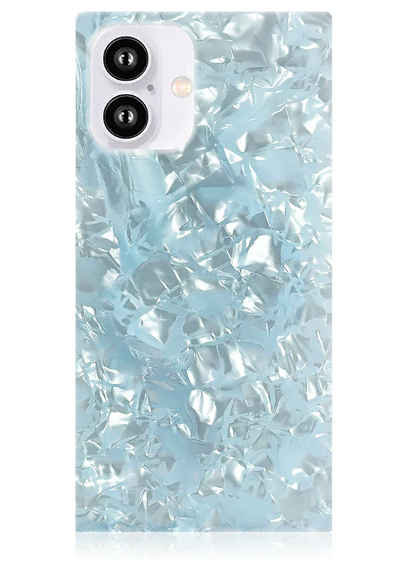 SQUARE® Icy Blue Pearl iPhone Case - Image 11