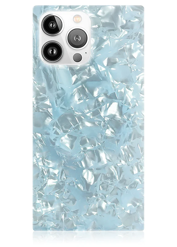 SQUARE® Icy Blue Pearl iPhone Case - Image 3