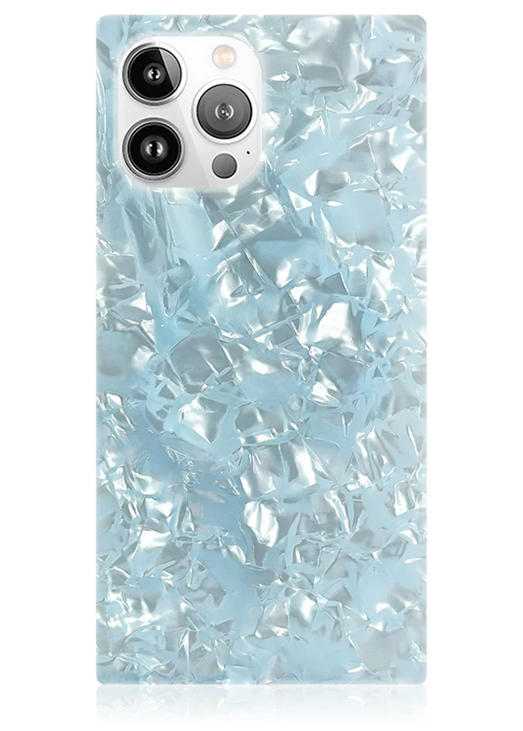 SQUARE® Icy Blue Pearl iPhone Case - Image 35