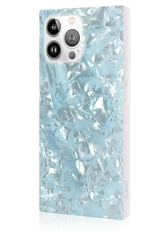 SQUARE® Icy Blue Pearl iPhone Case - Image 4
