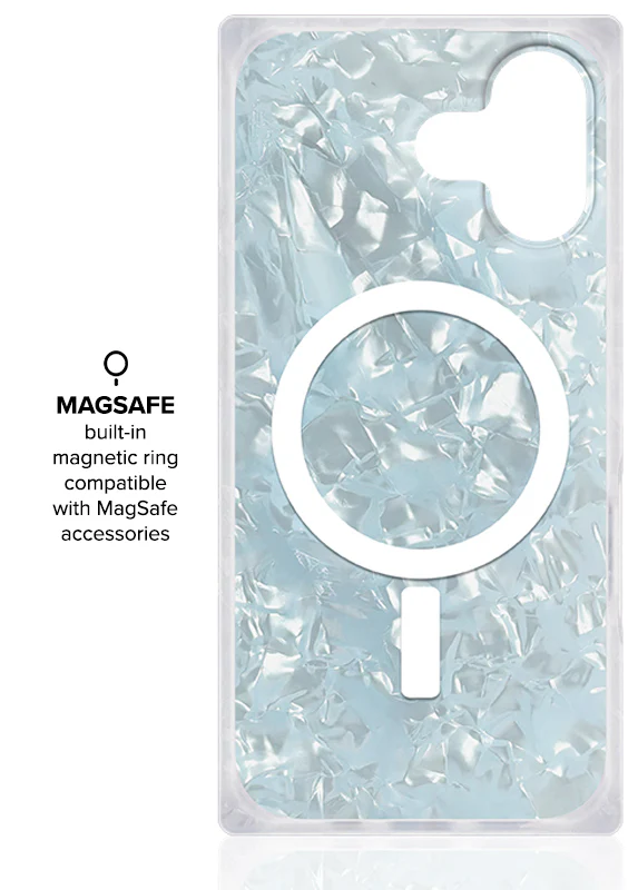 SQUARE® Icy Blue Pearl iPhone Case - Image 60