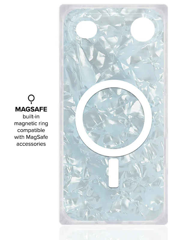 SQUARE® Icy Blue Pearl iPhone Case - Image 66