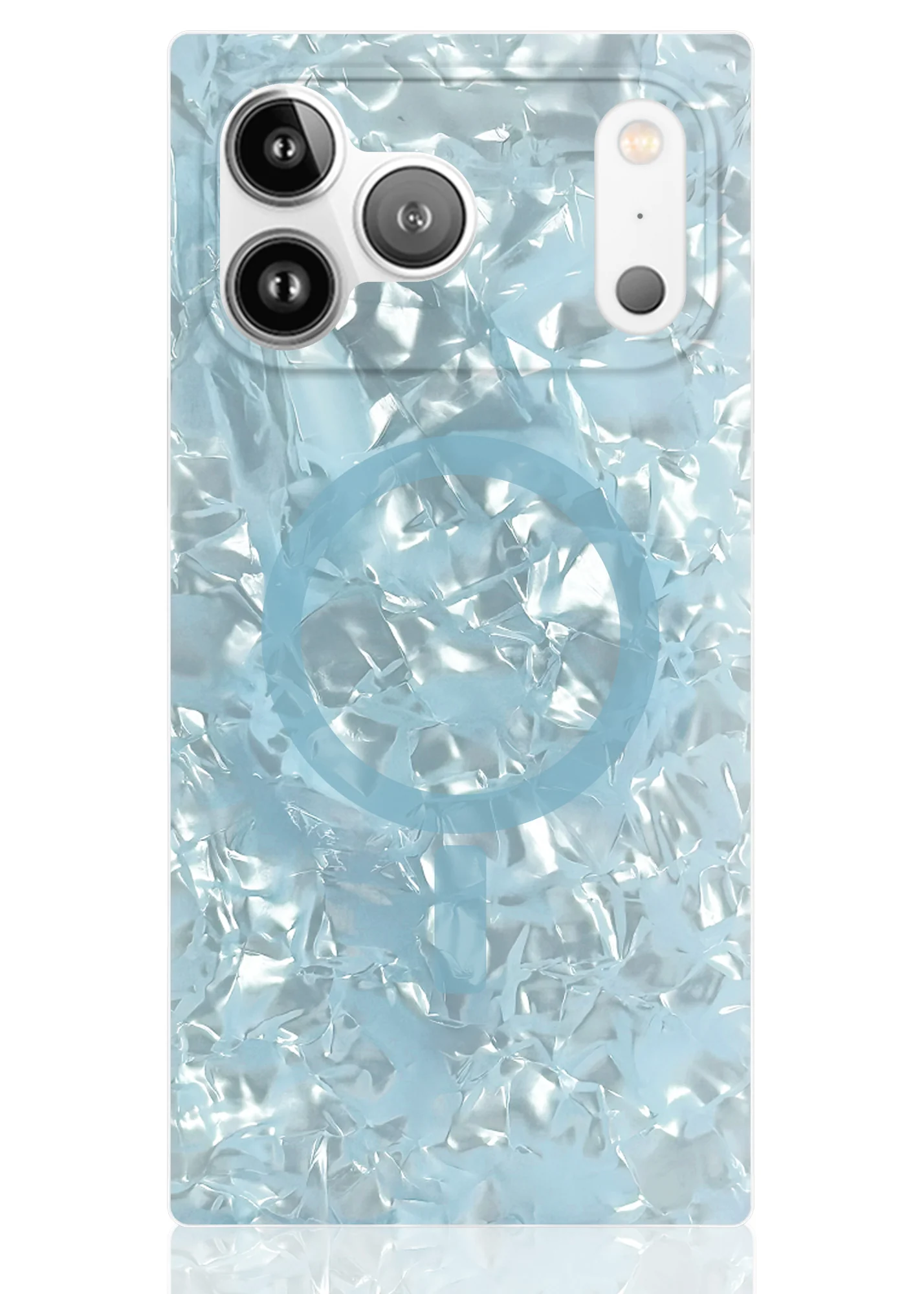SQUARE® Icy Blue Pearl iPhone Case - Image 67
