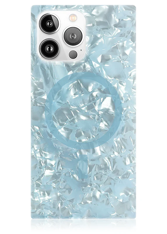 SQUARE® Icy Blue Pearl iPhone Case - Image 9