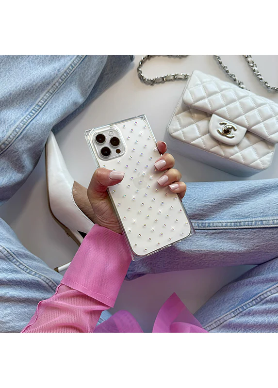SQUARE® Iridescent Crystal Rhinestone iPhone Case - Image 39