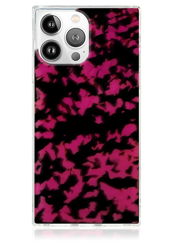 SQUARE® Raspberry Tortoise Shell iPhone Case - Image 19