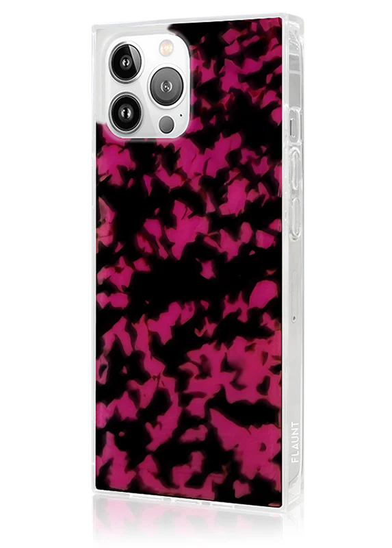 SQUARE® Raspberry Tortoise Shell iPhone Case - Image 4