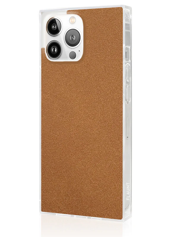 SQUARE® Tan Suede Faux Leather iPhone Case - Image 26