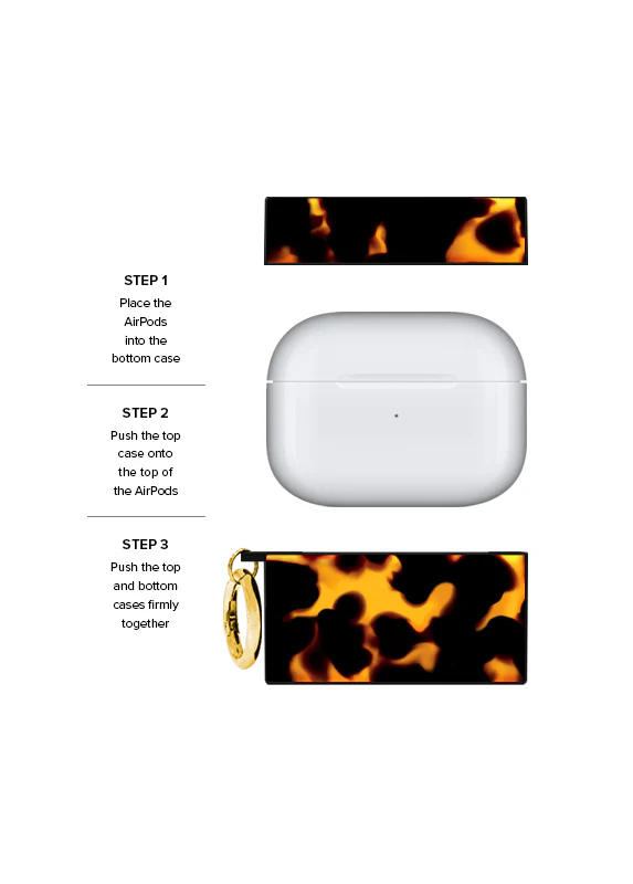 SQUARE® Tortoise Print AirPods Case - Image 15