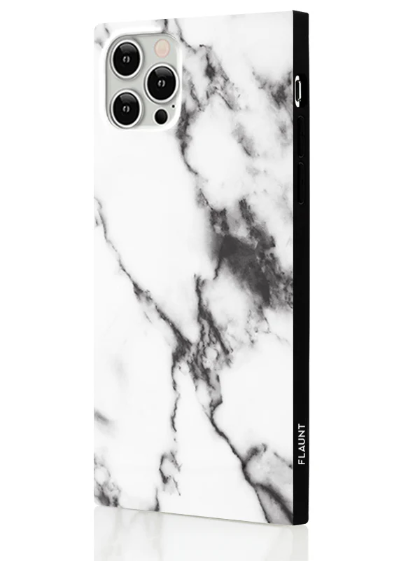 SQUARE® White Marble iPhone Case - Image 4
