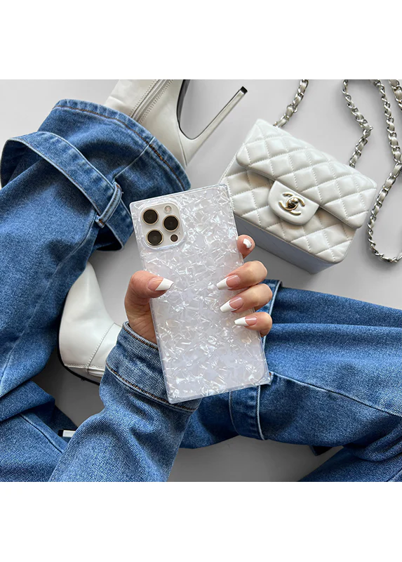 SQUARE® White Pearl iPhone Case - Image 45